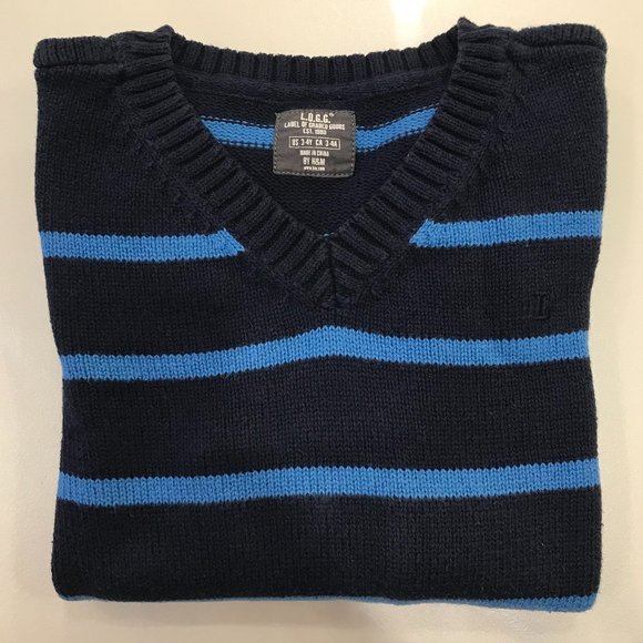 LOGG Boy's Navy Blue Sweater - Size 3-4Y - Picture 4 of 4